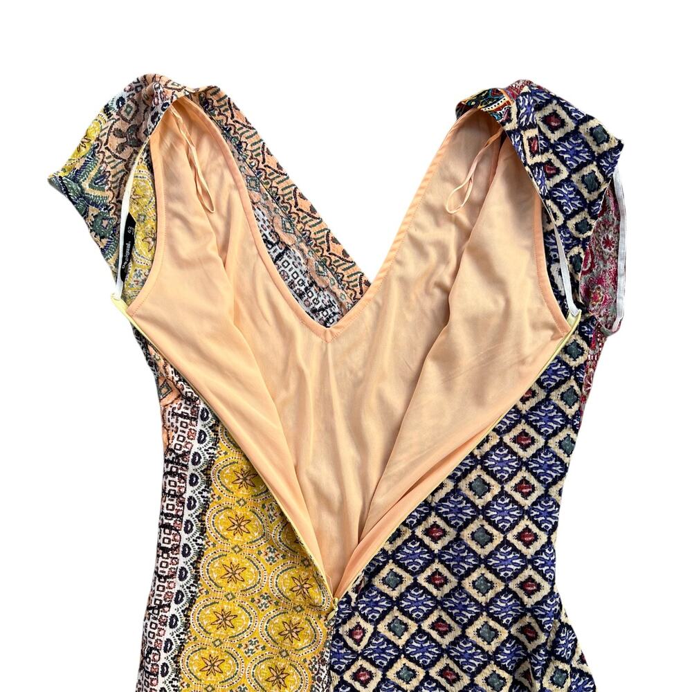 Desigual. Clanzie Boho Mixed Pattern Faux Wrap Dr… - image 5